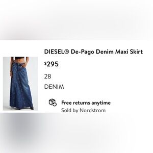Diesel De-Pago maxi denim skirt